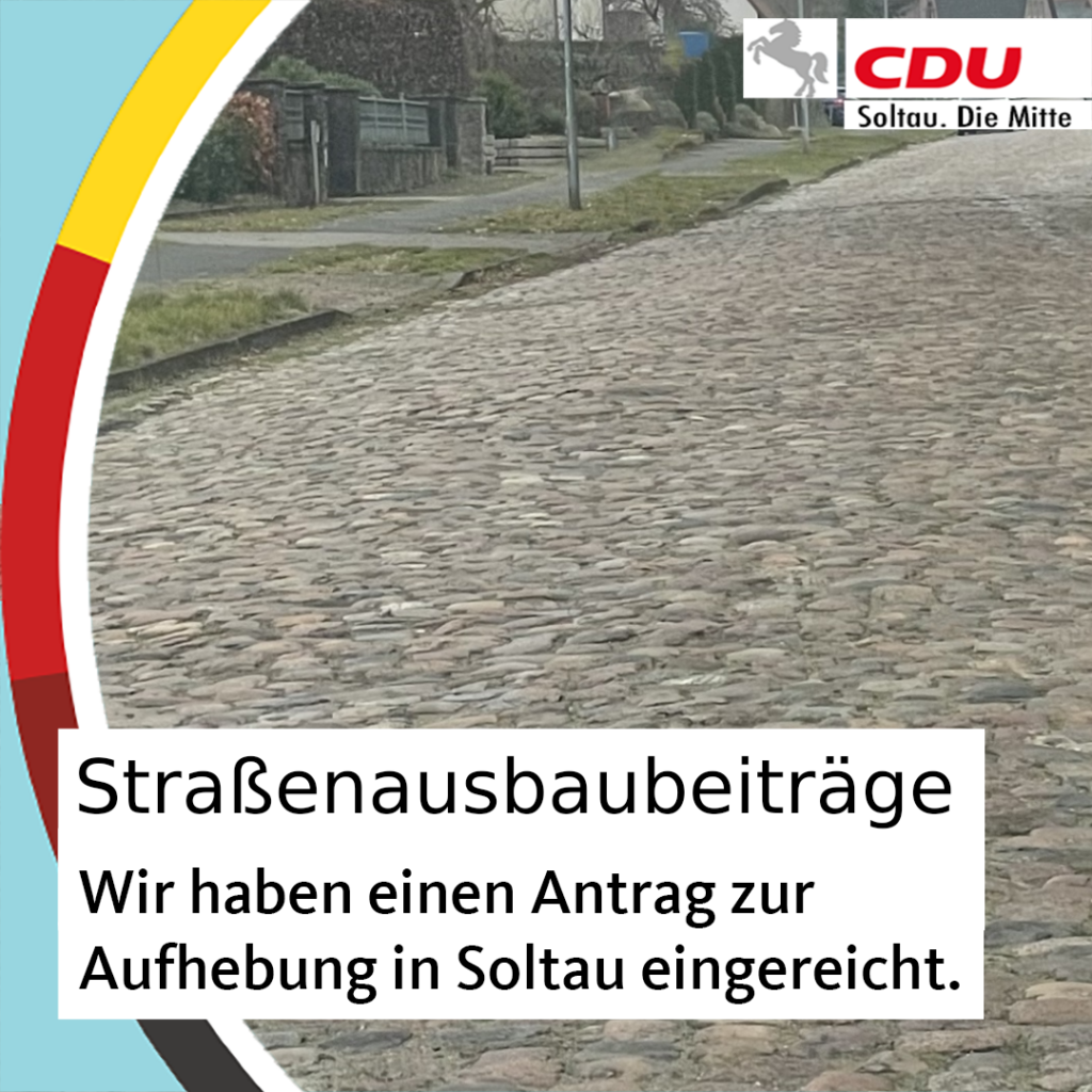 Unser Antrag zur Aufhebung der Straßenausbausatzung der Stadt Soltau